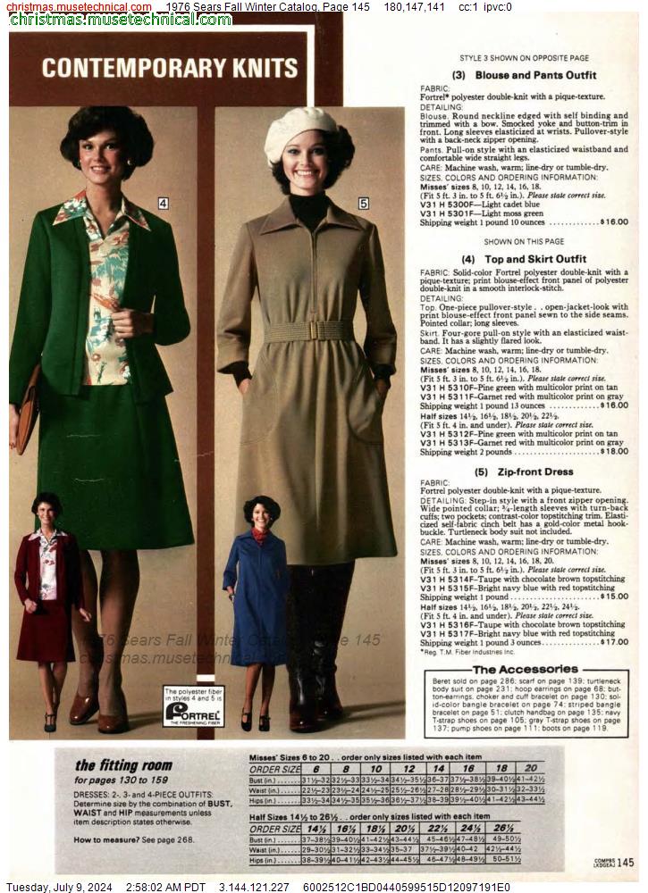 1976 Sears Fall Winter Catalog, Page 145