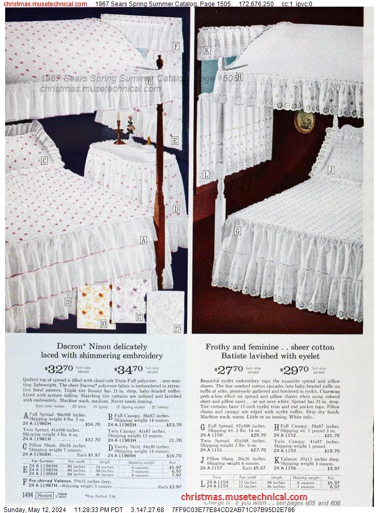 1967 Sears Spring Summer Catalog, Page 1505