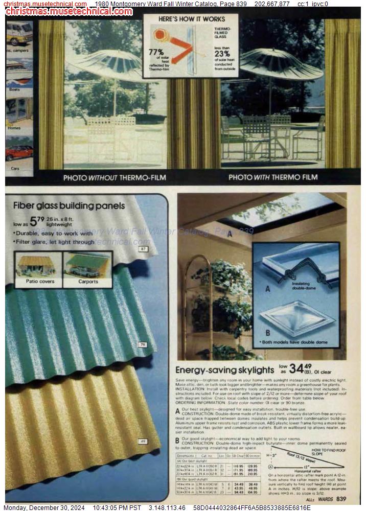 1980 Montgomery Ward Fall Winter Catalog, Page 839