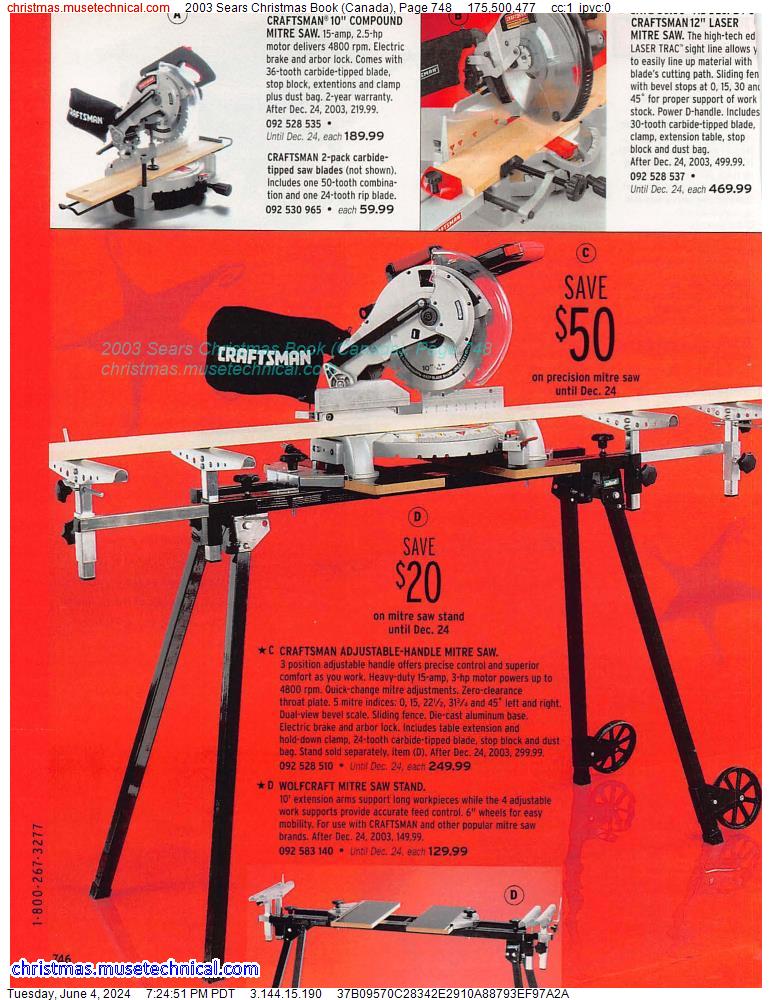 2003 Sears Christmas Book (Canada), Page 748