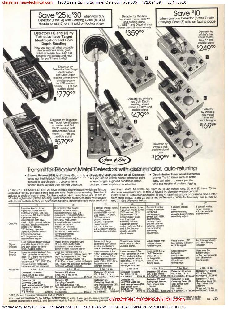1983 Sears Spring Summer Catalog, Page 635