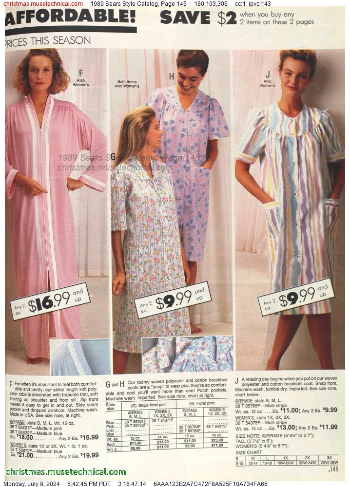 1989 Sears Style Catalog, Page 145