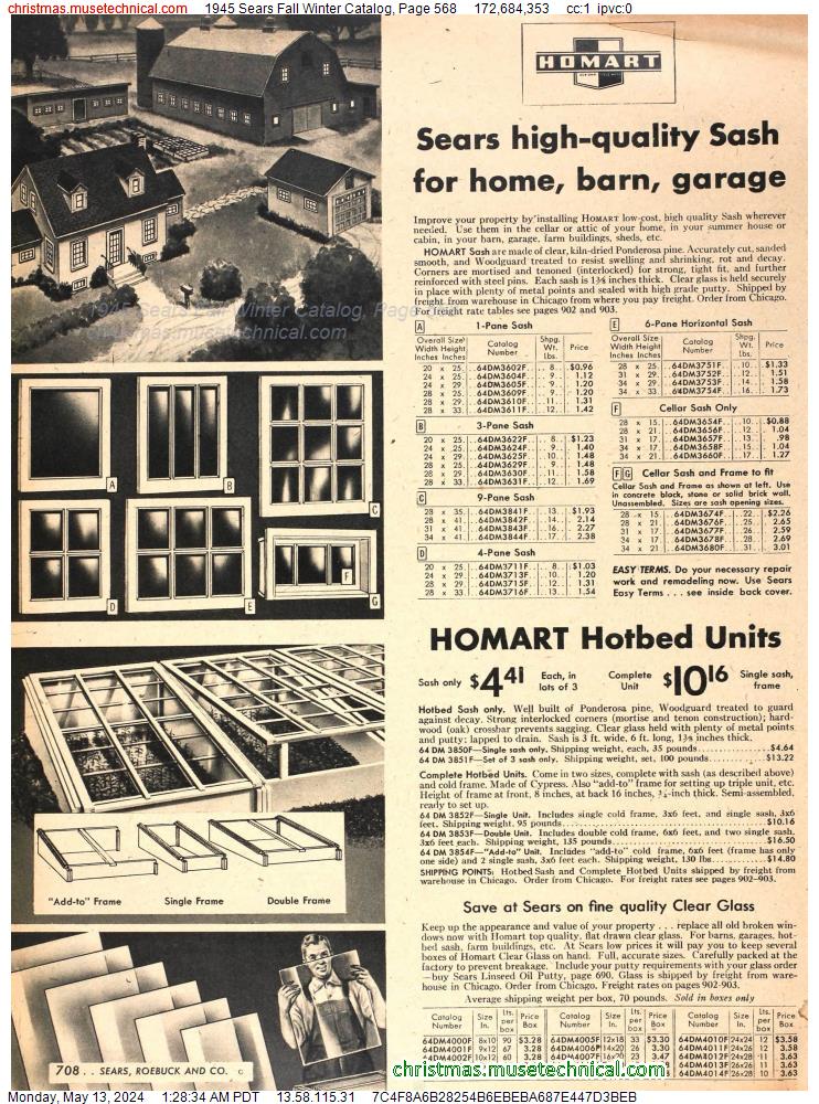 1945 Sears Fall Winter Catalog, Page 568