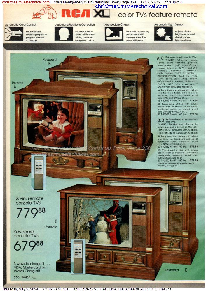 1981 Montgomery Ward Christmas Book, Page 358