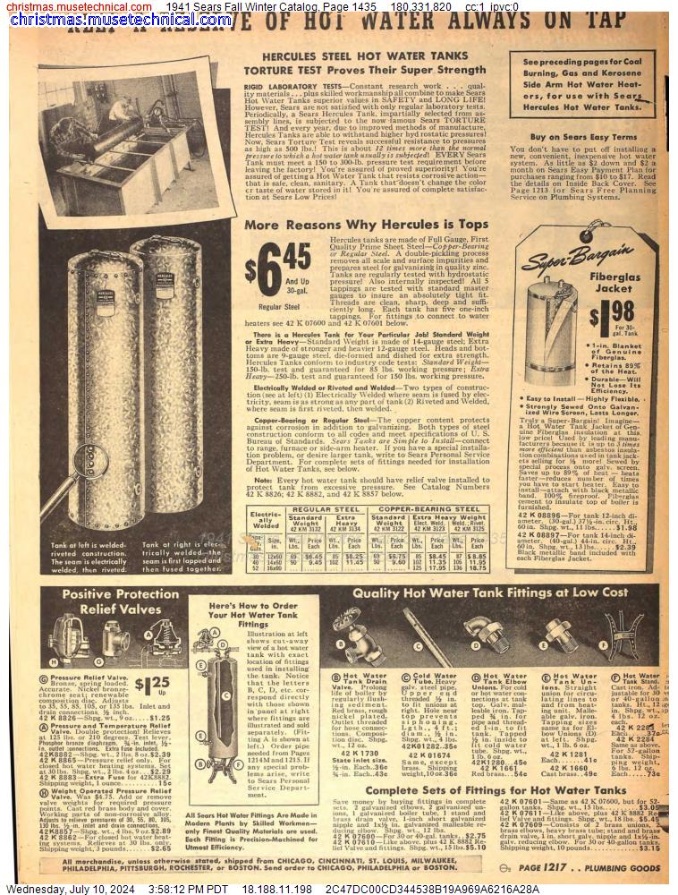 1941 Sears Fall Winter Catalog, Page 1435