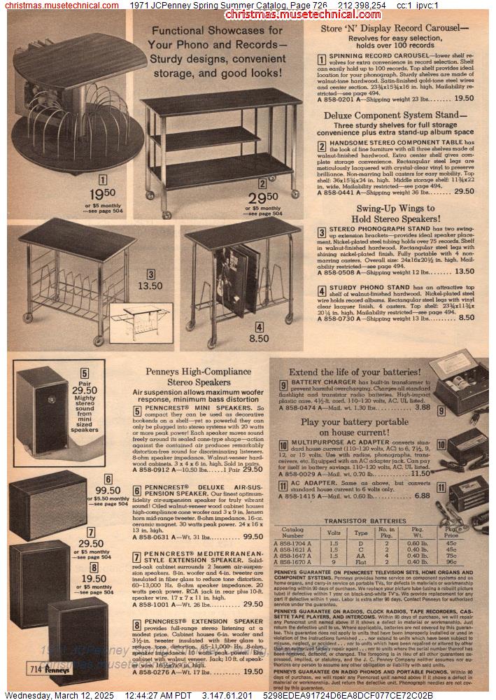 1971 JCPenney Spring Summer Catalog, Page 726