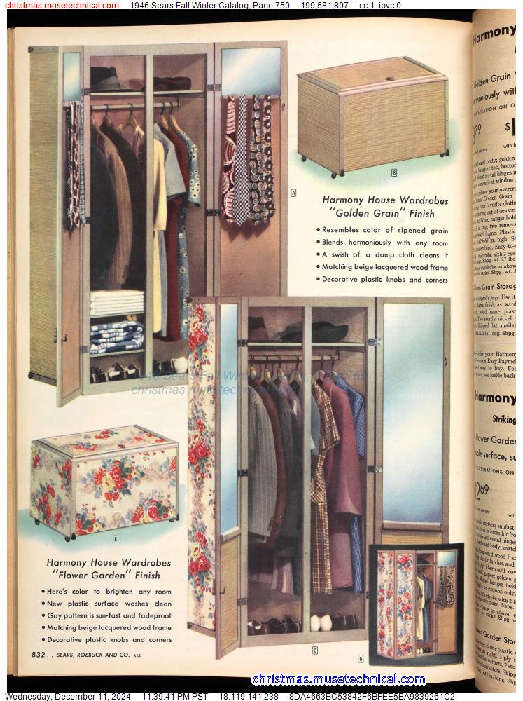 1946 Sears Fall Winter Catalog, Page 750