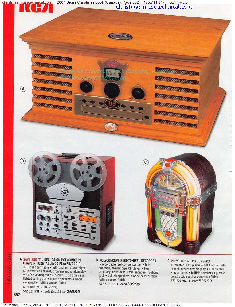 2004 Sears Christmas Book (Canada), Page 852