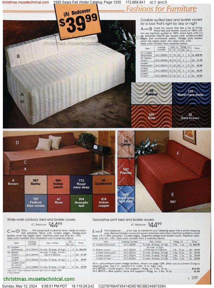 1985 Sears Fall Winter Catalog, Page 1305