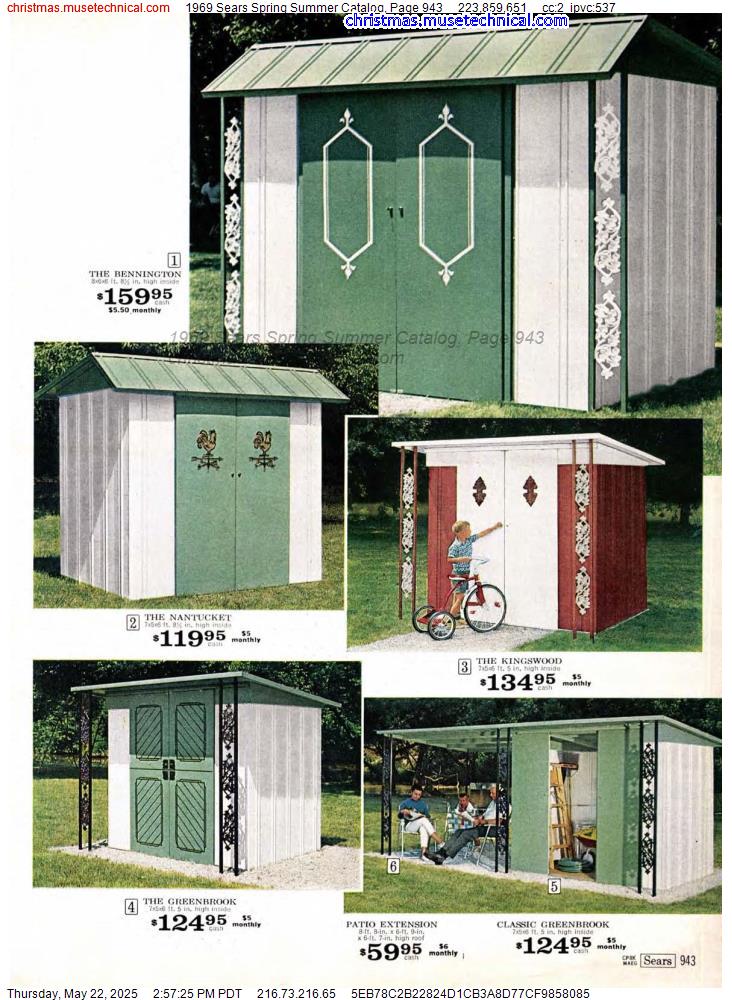 1969 Sears Spring Summer Catalog, Page 943