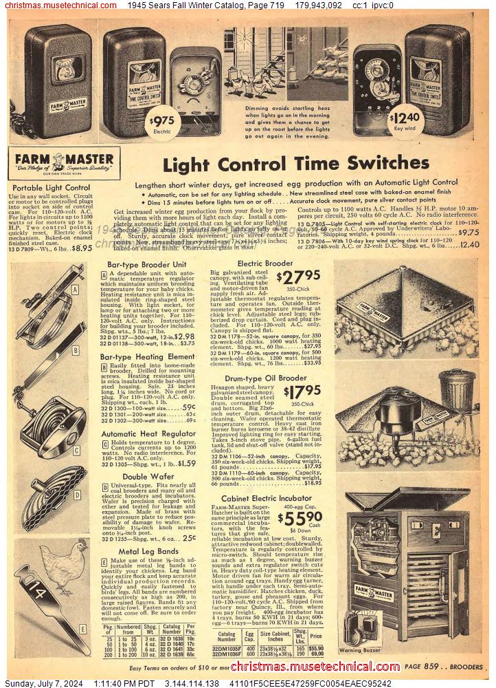 1945 Sears Fall Winter Catalog, Page 719