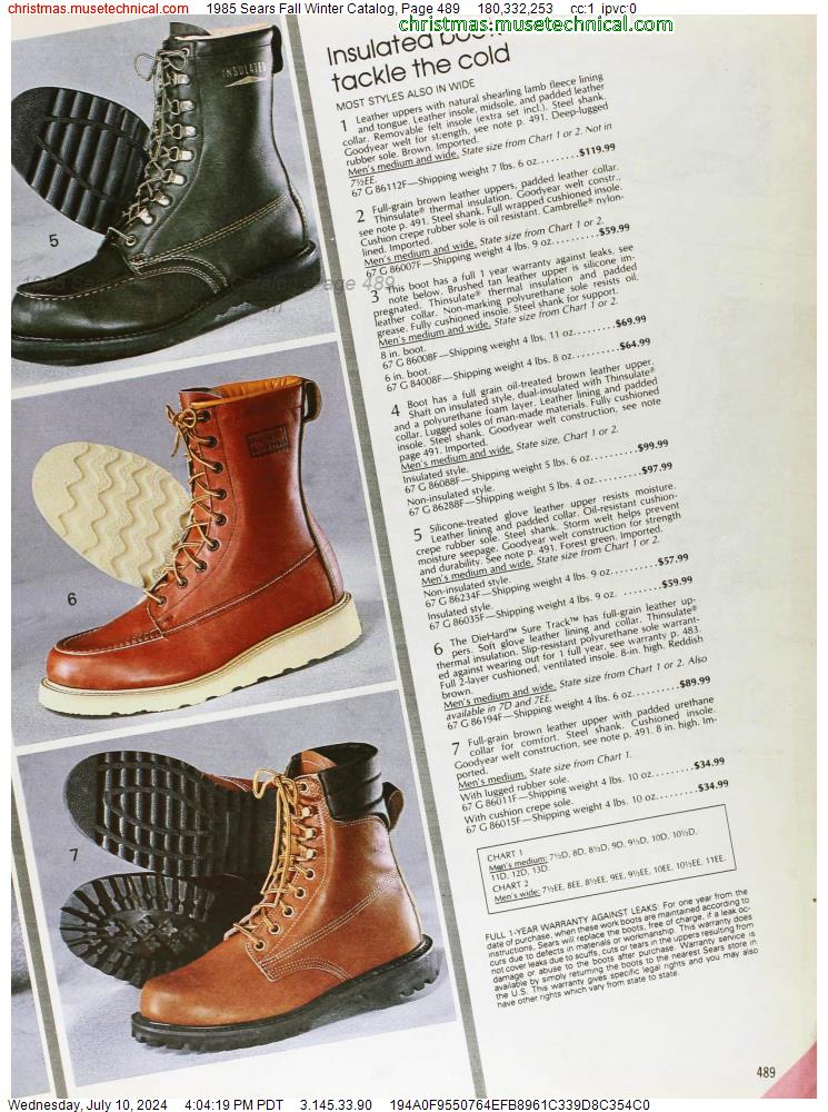 1985 Sears Fall Winter Catalog, Page 489