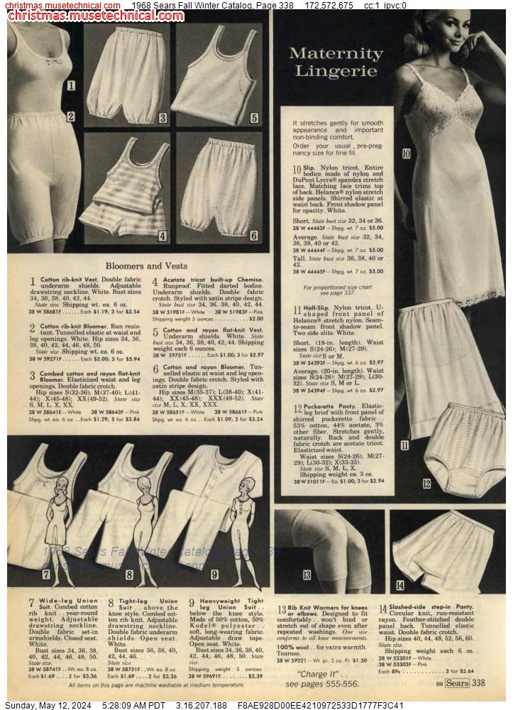 1968 Sears Fall Winter Catalog, Page 338