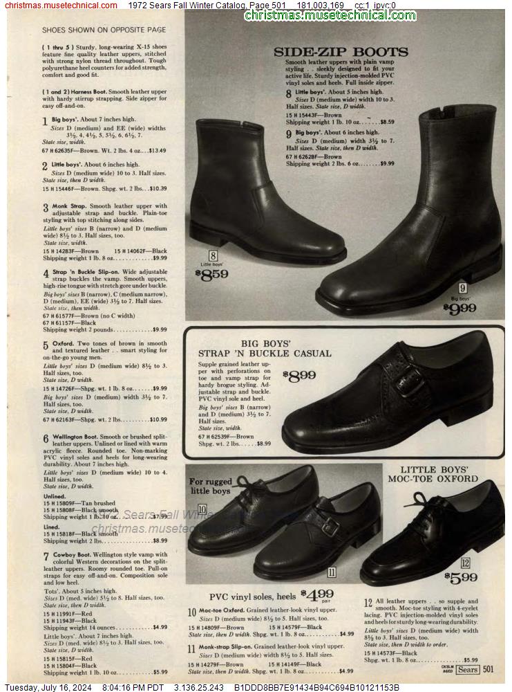 1972 Sears Fall Winter Catalog, Page 501