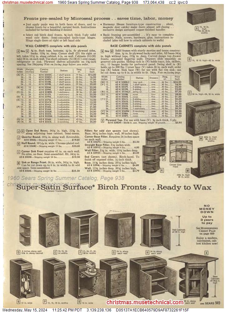 1960 Sears Spring Summer Catalog, Page 938
