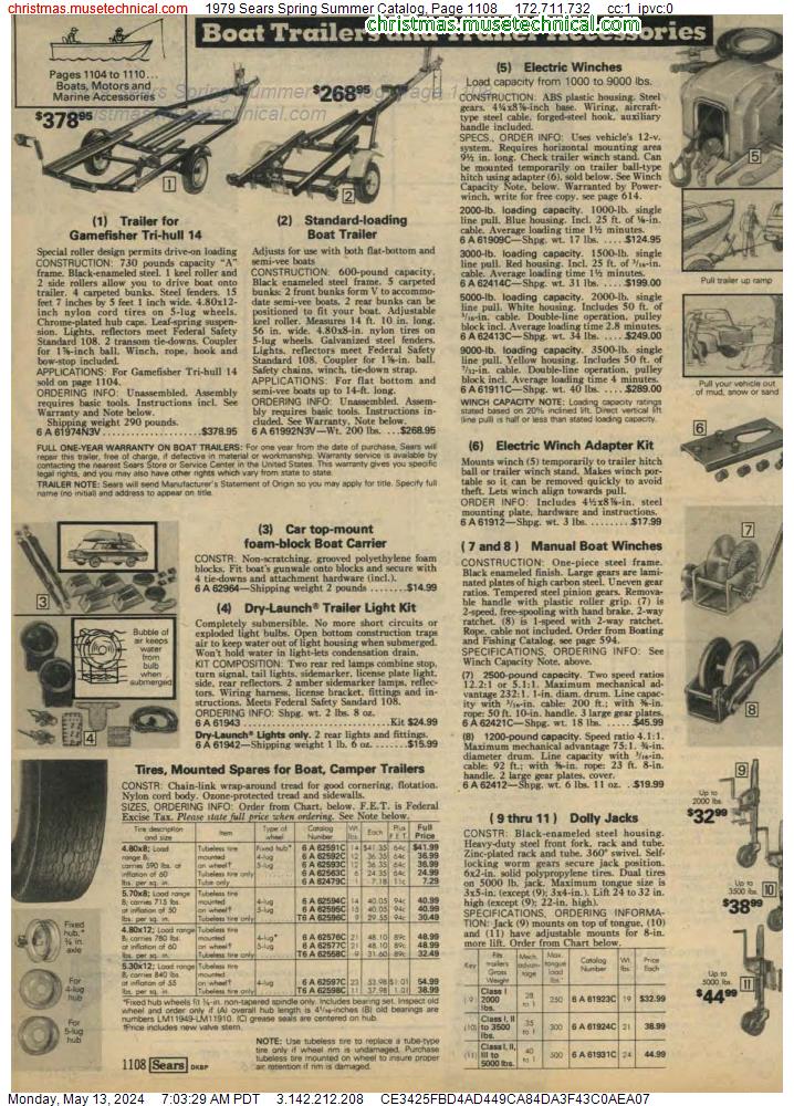 1979 Sears Spring Summer Catalog, Page 1108