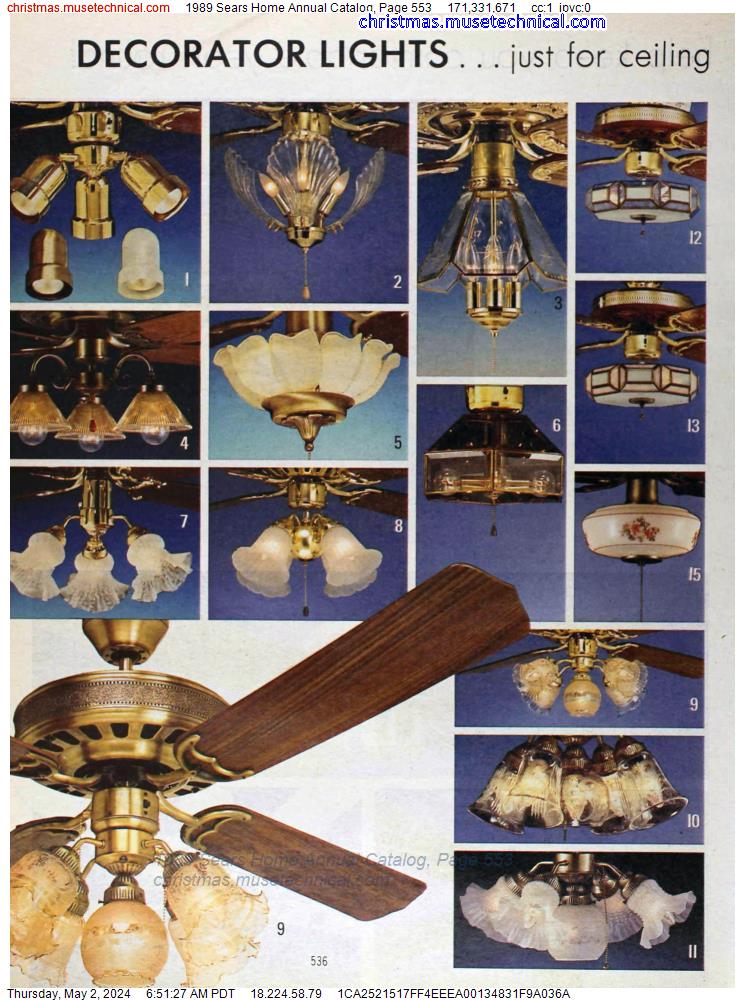 1989 Sears Home Annual Catalog, Page 553