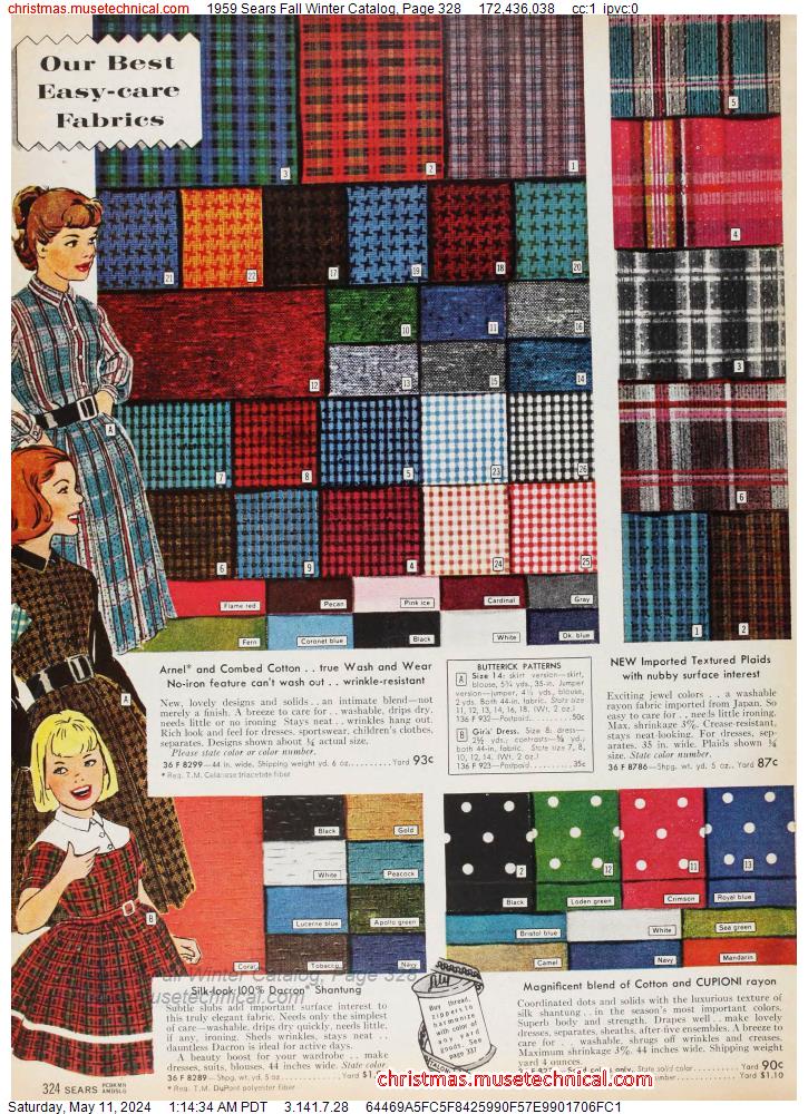 1959 Sears Fall Winter Catalog, Page 328