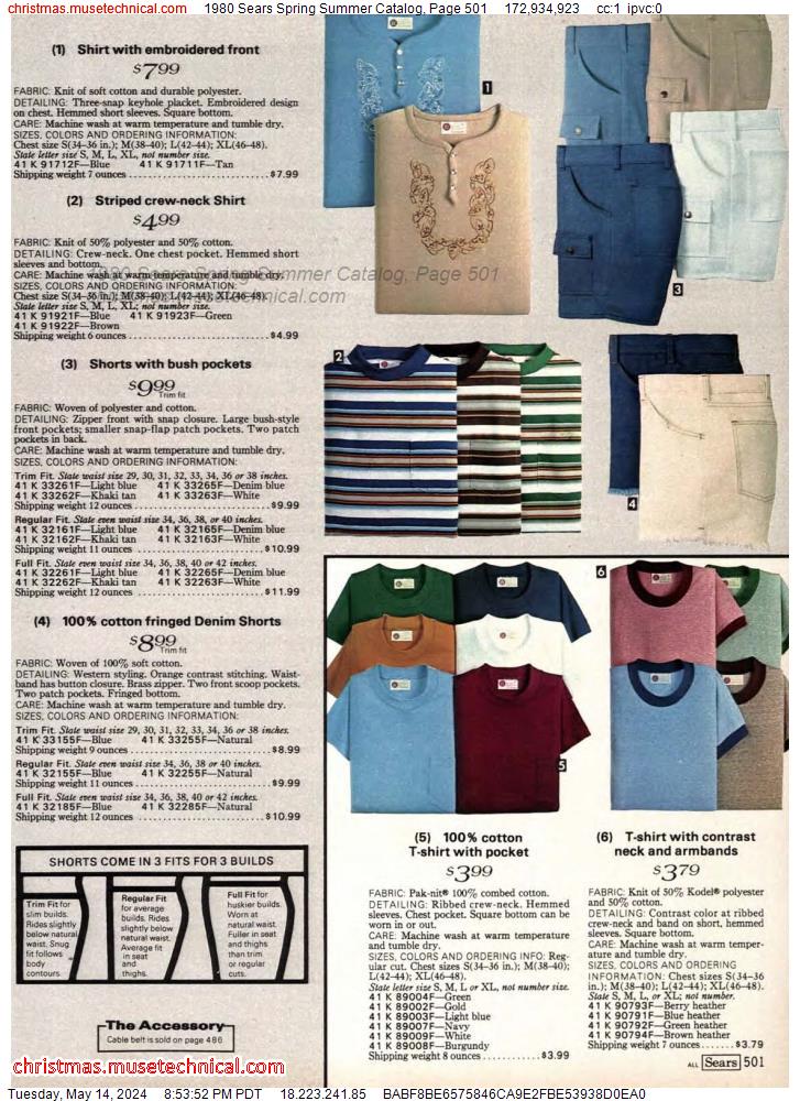1980 Sears Spring Summer Catalog, Page 501