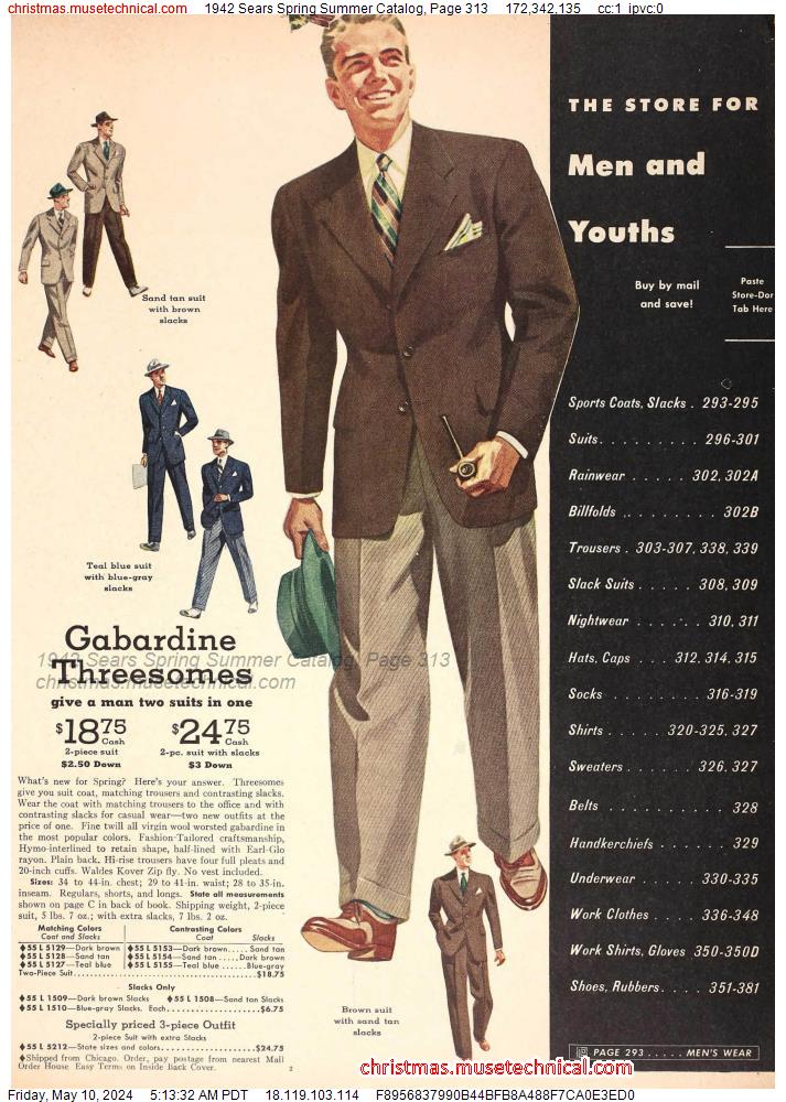 1942 Sears Spring Summer Catalog, Page 313
