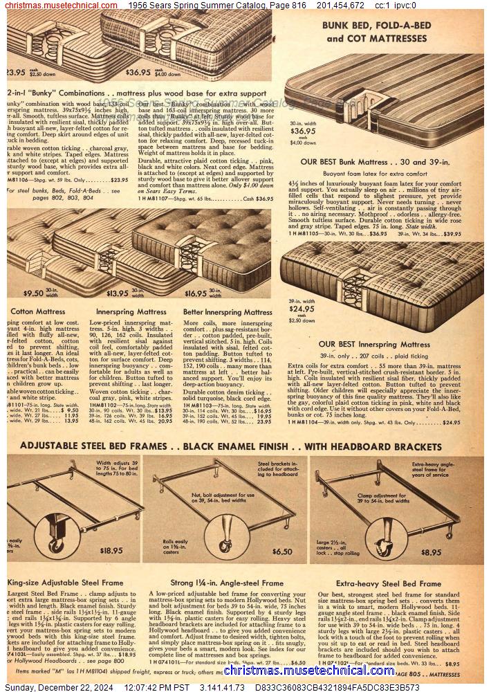 1956 Sears Spring Summer Catalog, Page 816