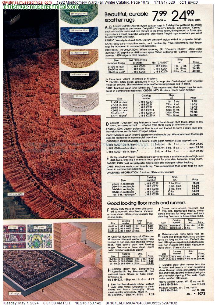 1982 Montgomery Ward Fall Winter Catalog, Page 1073