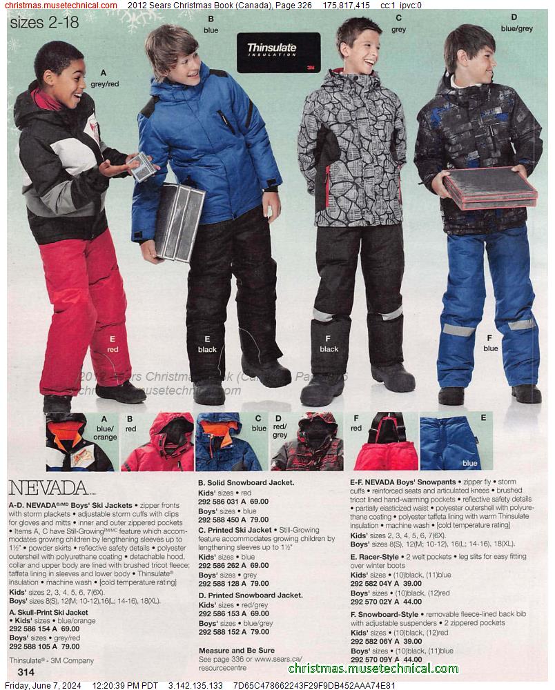 2012 Sears Christmas Book (Canada), Page 326