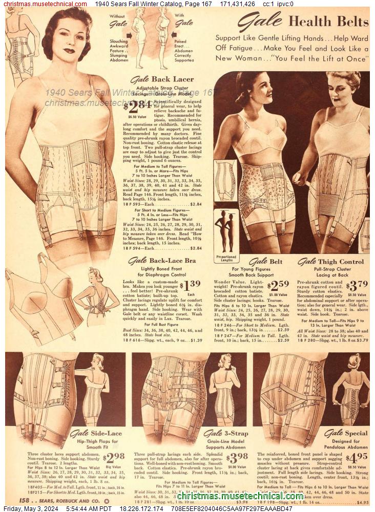 1940 Sears Fall Winter Catalog, Page 167