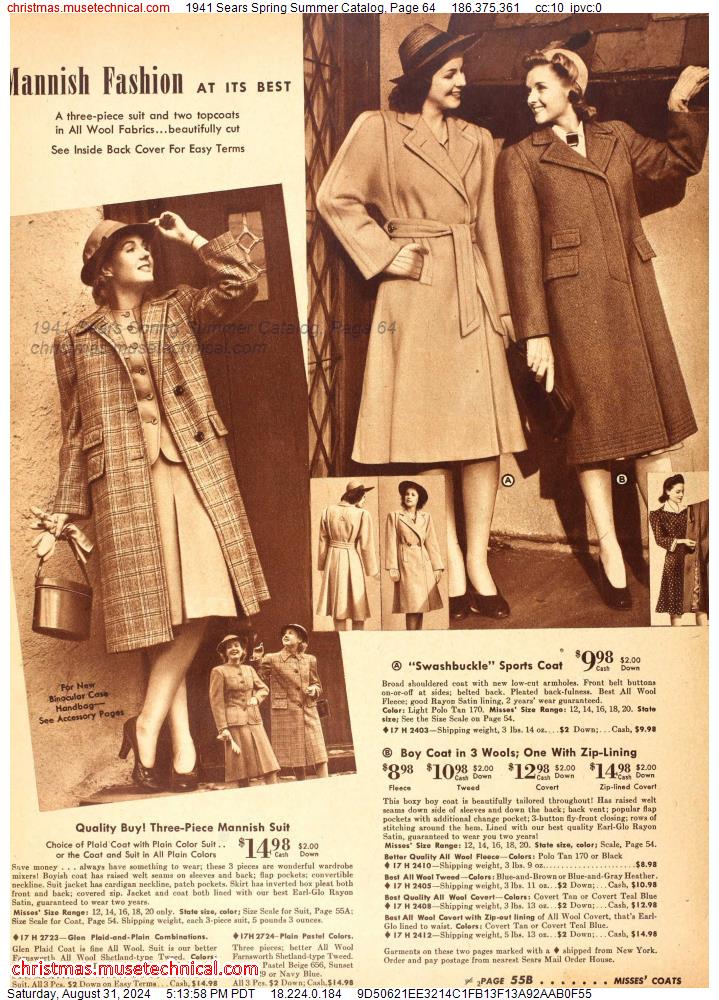 1941 Sears Spring Summer Catalog, Page 64