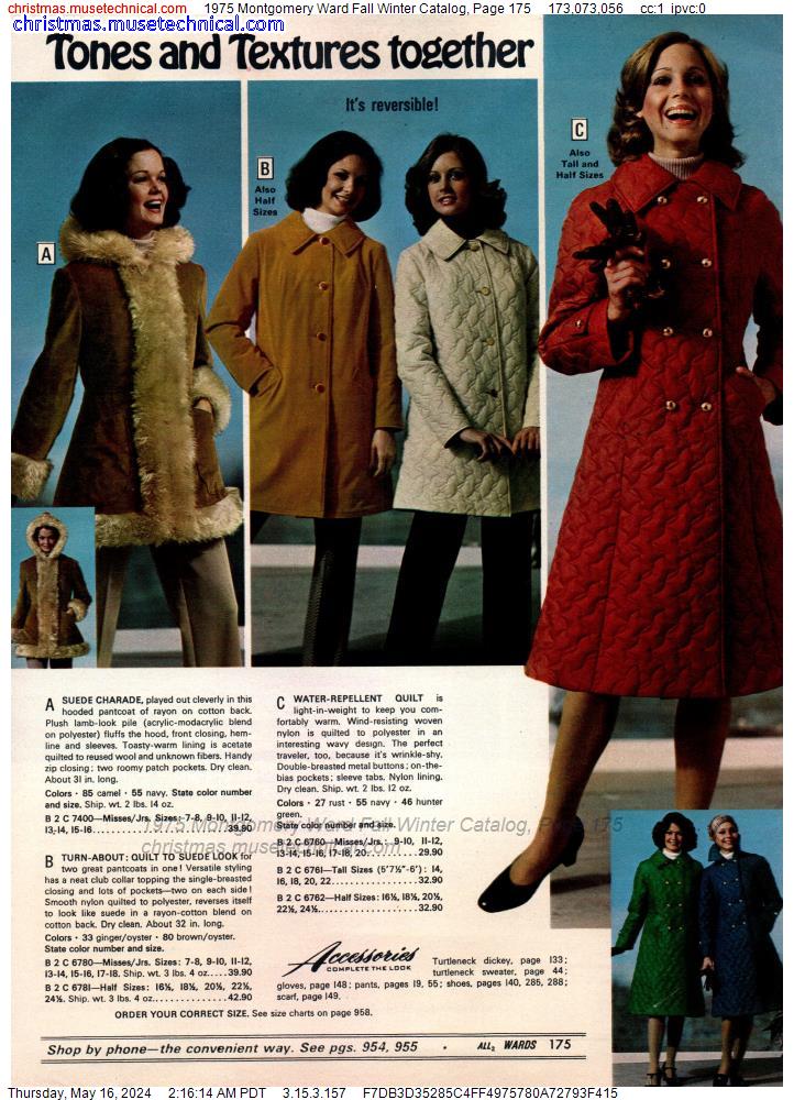 1975 Montgomery Ward Fall Winter Catalog, Page 175