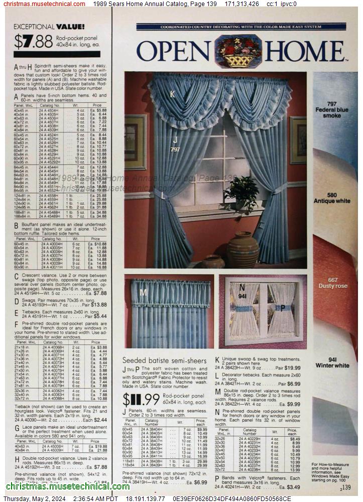 1989 Sears Home Annual Catalog, Page 139