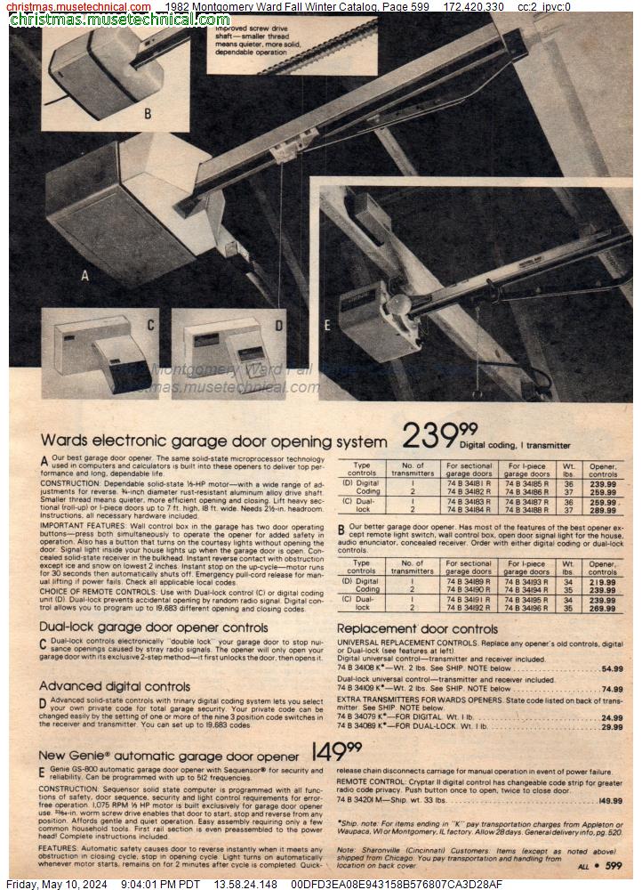 1982 Montgomery Ward Fall Winter Catalog, Page 599