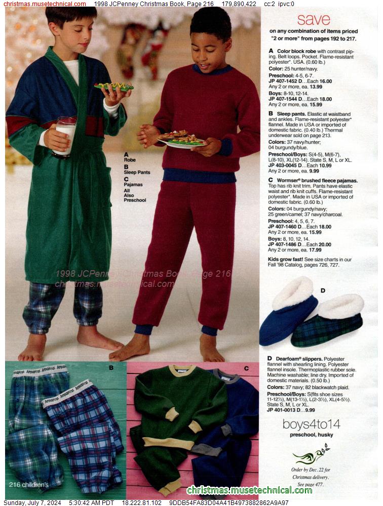 1998 JCPenney Christmas Book, Page 216