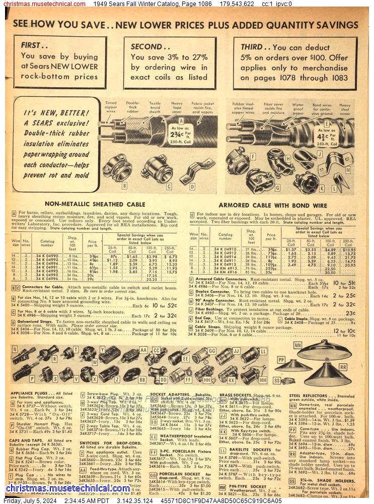 1949 Sears Fall Winter Catalog, Page 1086