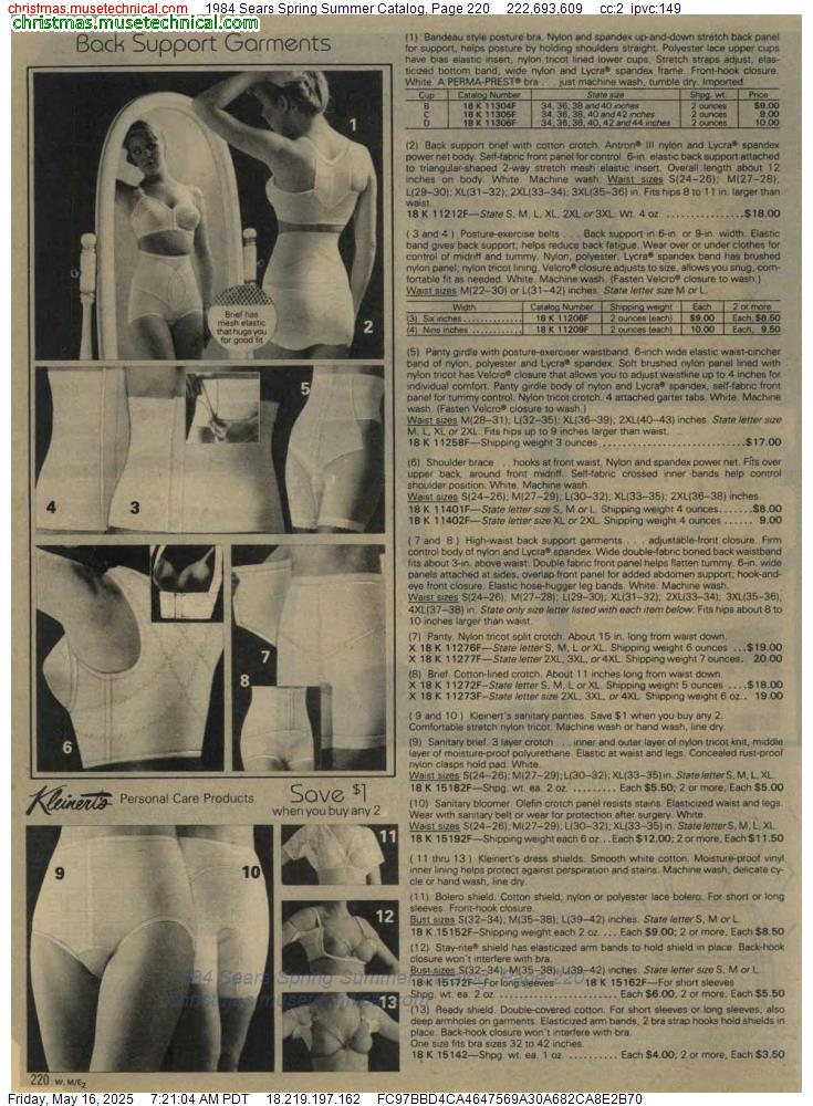 1984 Sears Spring Summer Catalog, Page 220