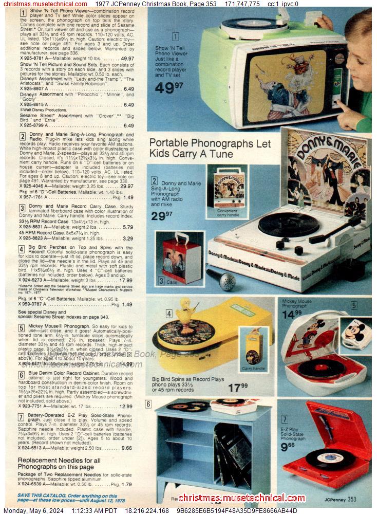 1977 JCPenney Christmas Book, Page 353
