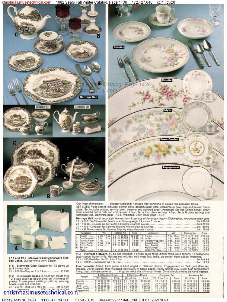 1982 Sears Fall Winter Catalog, Page 1436