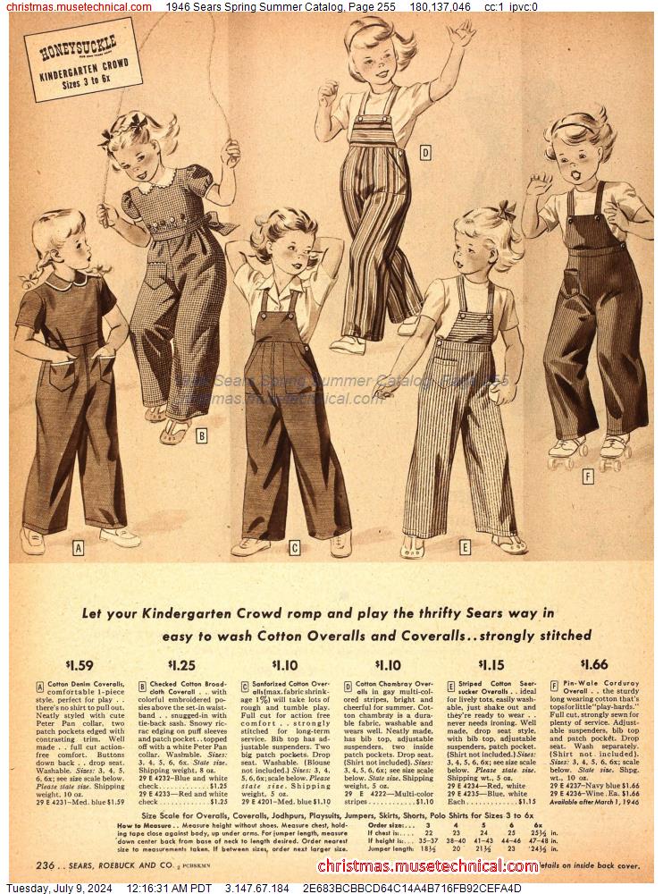 1946 Sears Spring Summer Catalog, Page 255