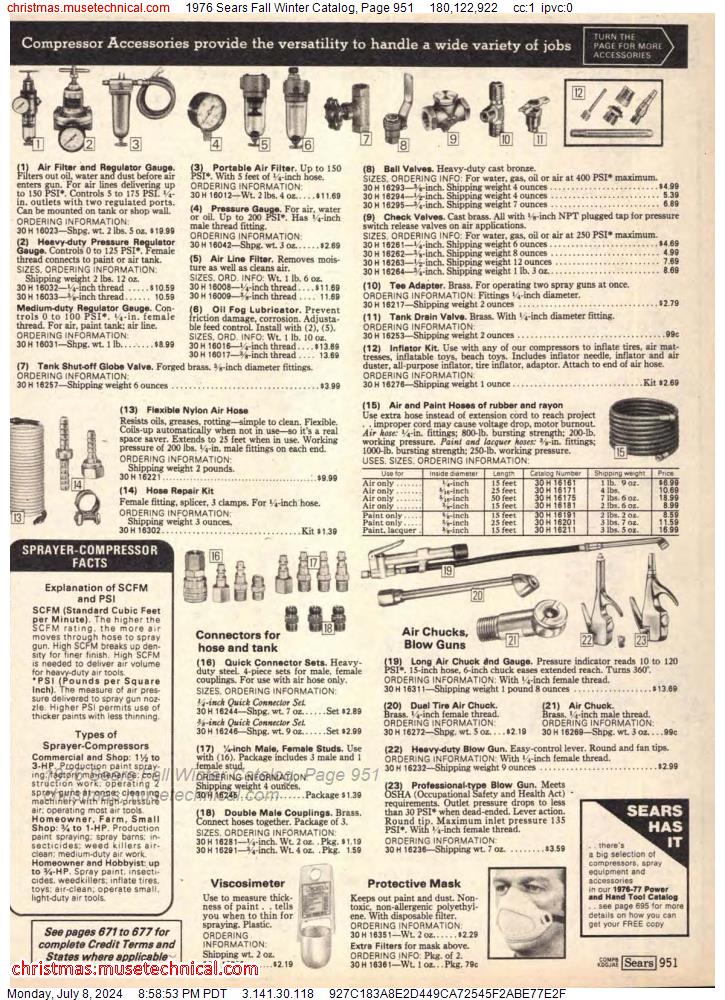 1976 Sears Fall Winter Catalog, Page 951