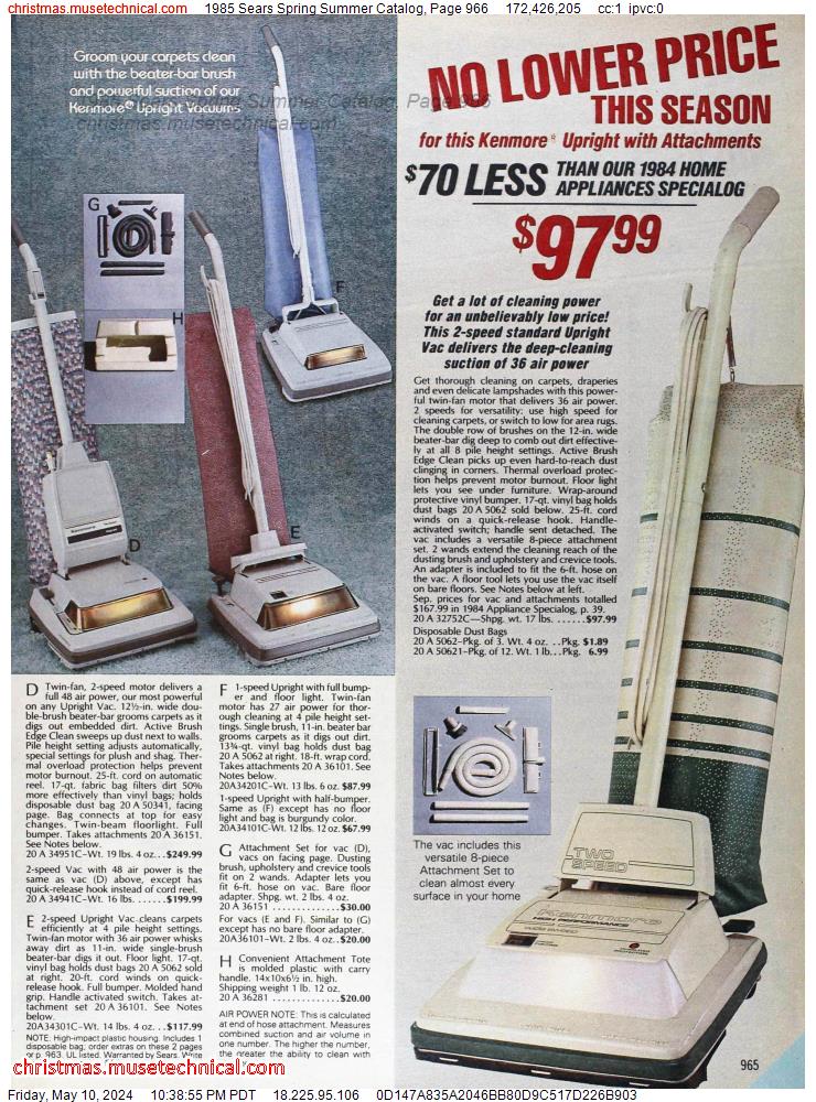 1985 Sears Spring Summer Catalog, Page 966