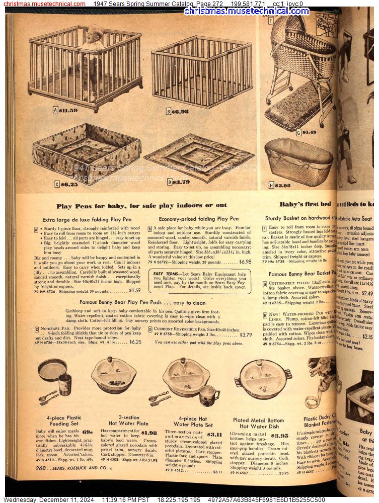 1947 Sears Spring Summer Catalog, Page 272