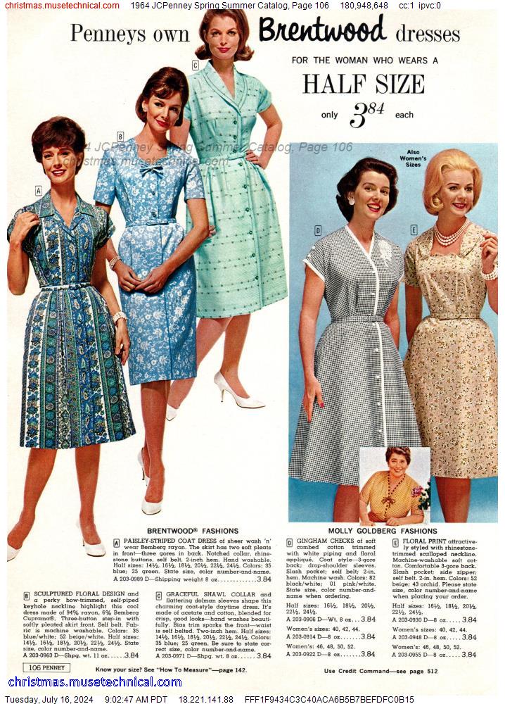 1964 JCPenney Spring Summer Catalog, Page 106