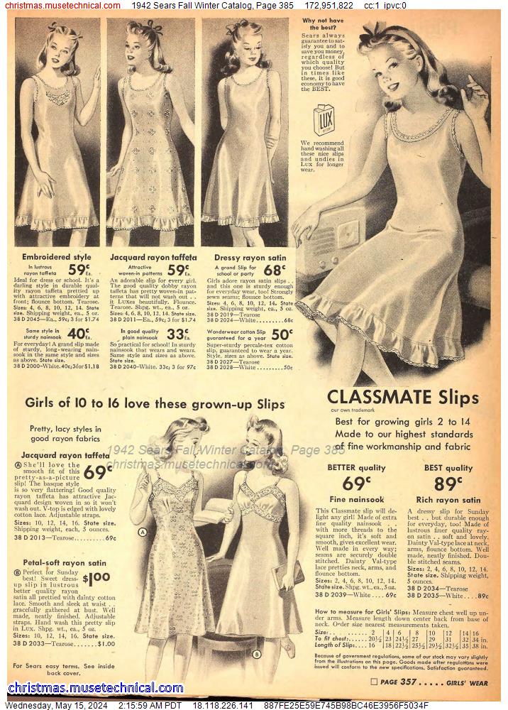1942 Sears Fall Winter Catalog, Page 385