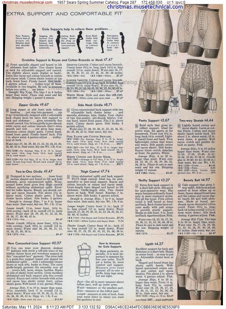 1957 Sears Spring Summer Catalog, Page 287