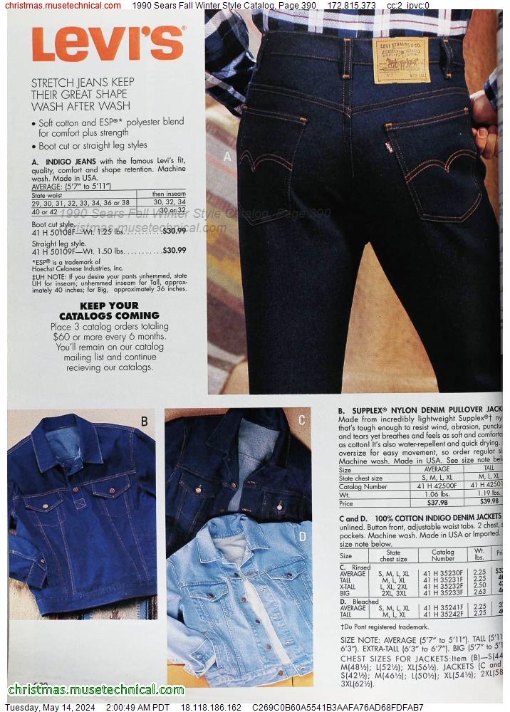 1990 Sears Fall Winter Style Catalog, Page 390