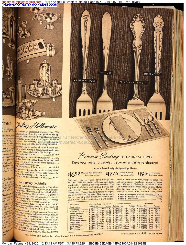 1947 Sears Fall Winter Catalog, Page 975