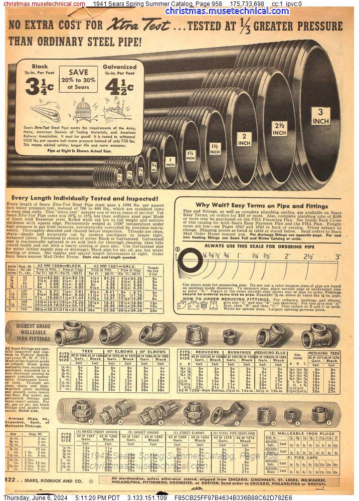 1941 Sears Spring Summer Catalog, Page 958