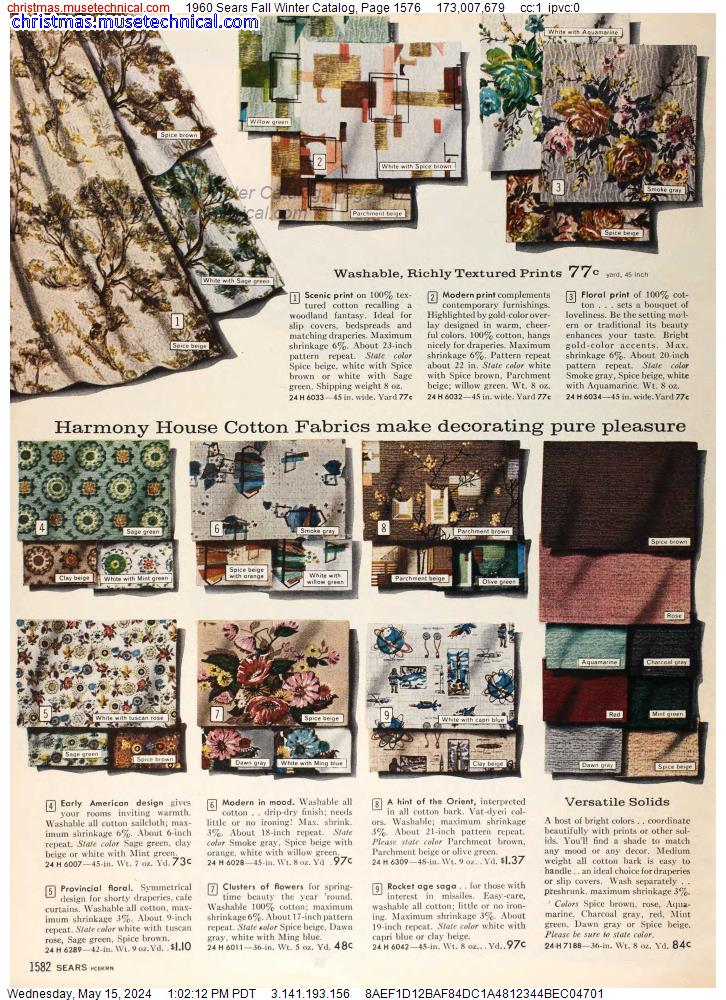 1960 Sears Fall Winter Catalog, Page 1576
