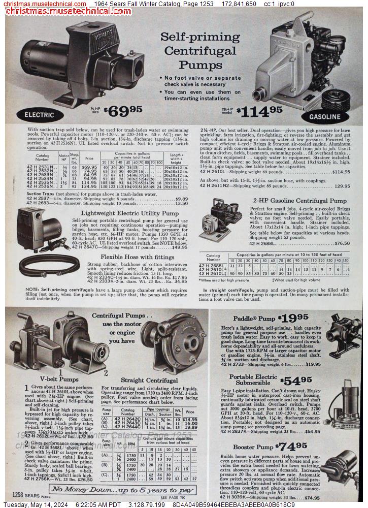 1964 Sears Fall Winter Catalog, Page 1253