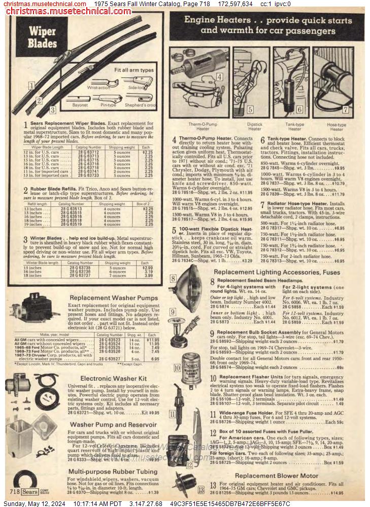 1975 Sears Fall Winter Catalog, Page 718